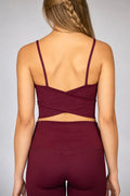 The Cross Back Top /  Raspberry