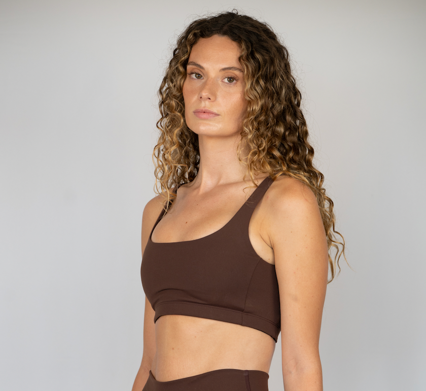 The Compression Crop Top / Hazelnut