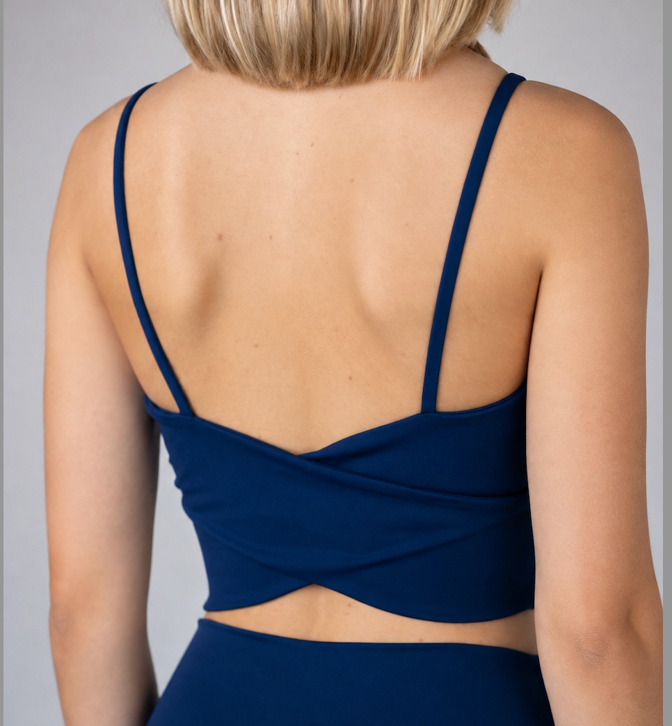 The Cross Back Top / Navy