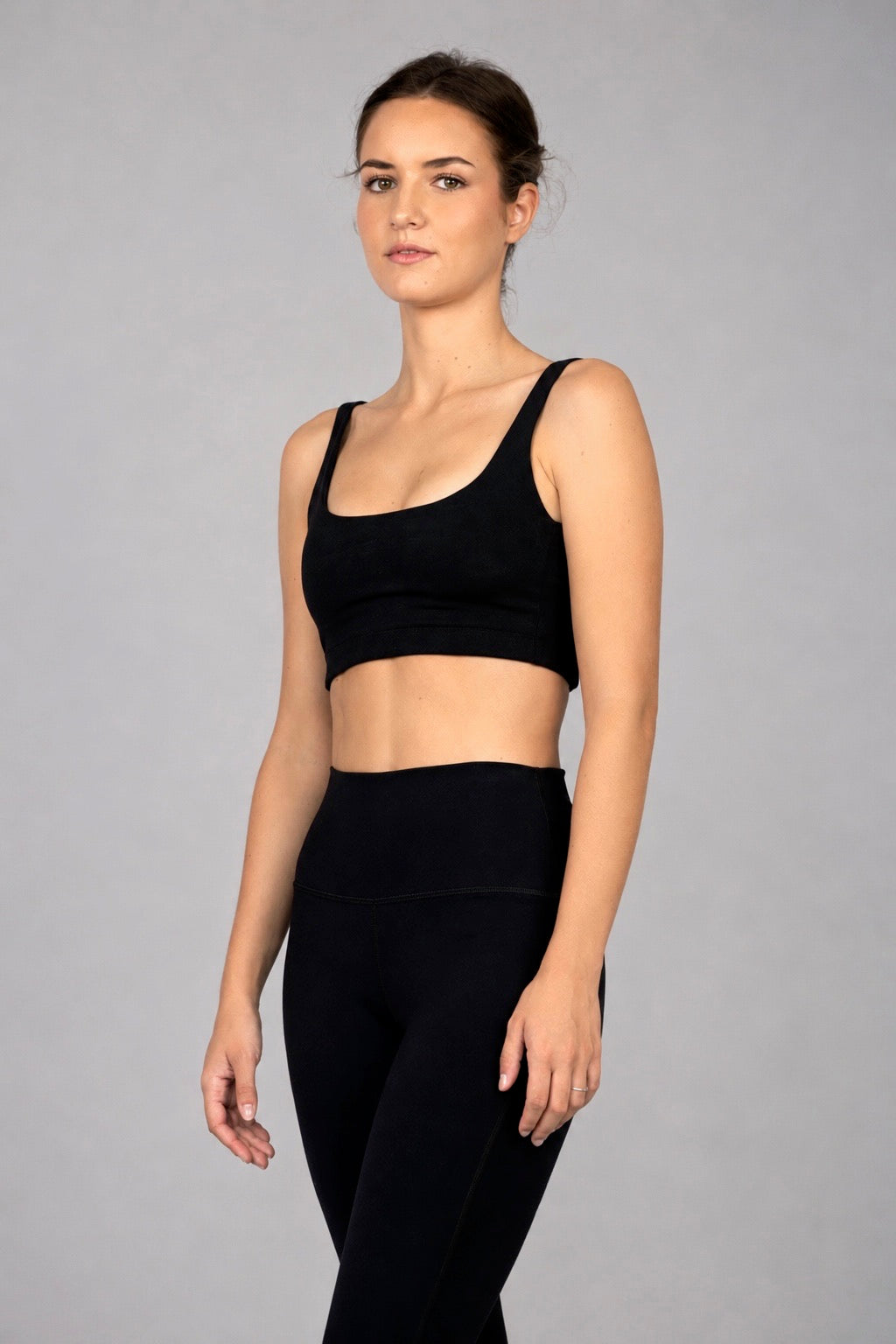 The Compression Crop Top / Black