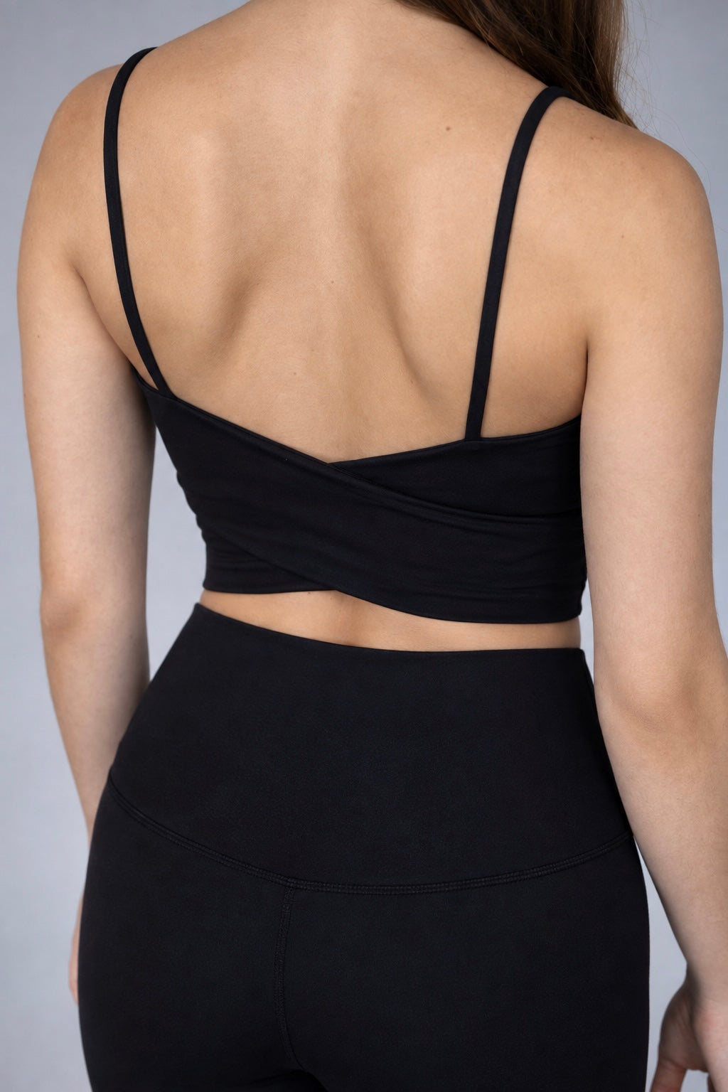 The Cross Back Top / Black