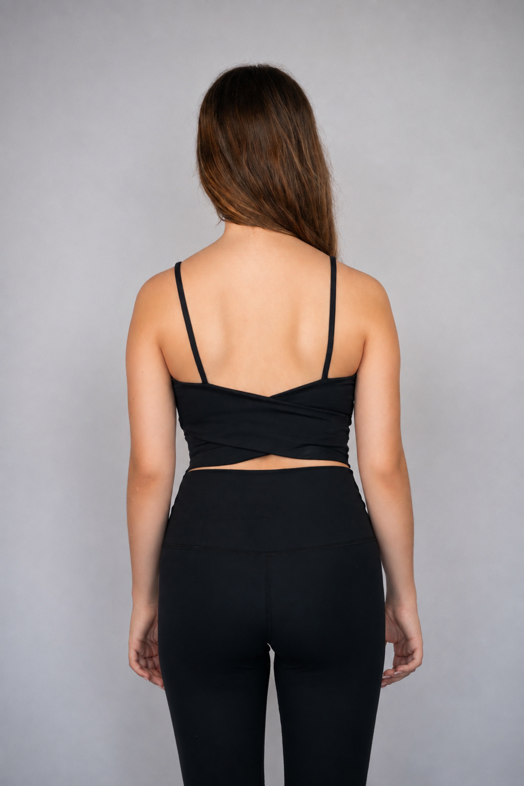 The Cross Back Top / Black