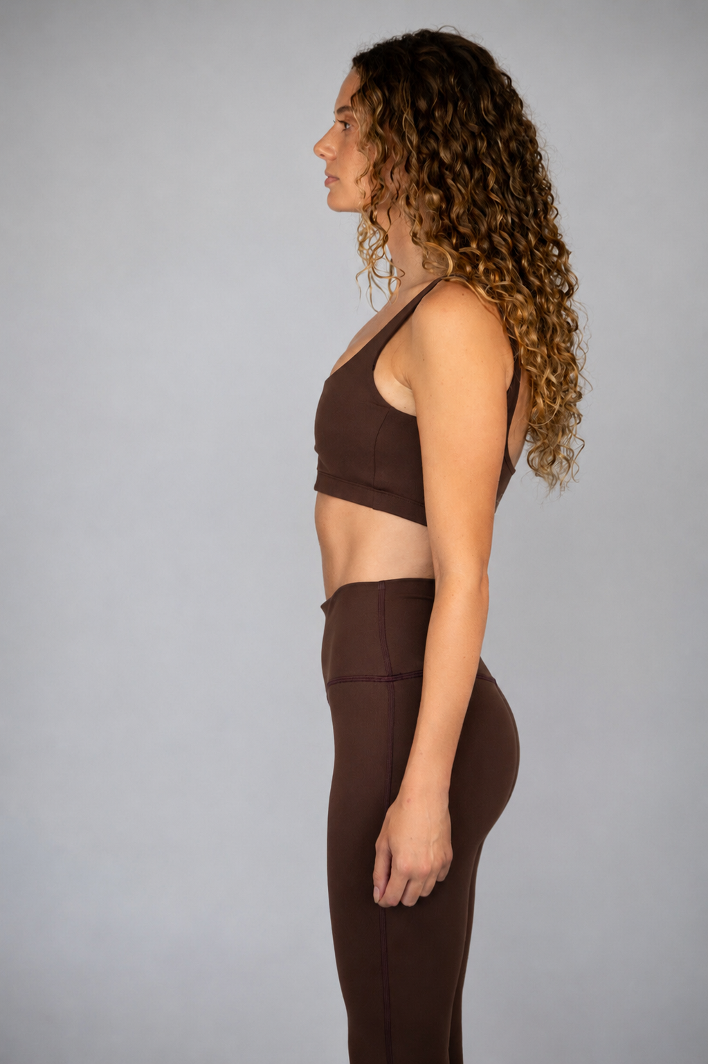 The Compression Crop Top / Hazelnut