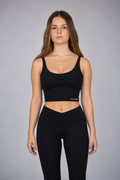 The Cross Back Top / Black